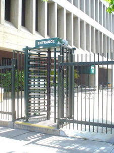 security turnstile / metal / for public buildings
