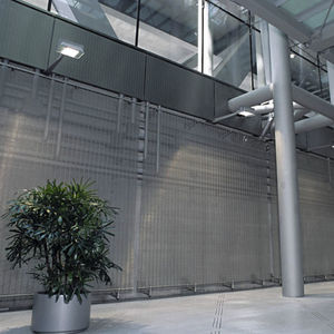 interior fitting decorative panel / metal wire / metal look / transparent