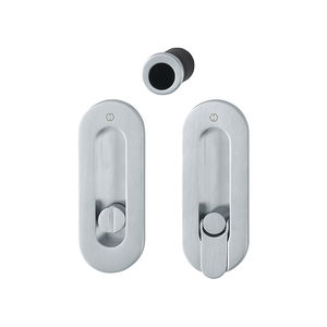 sliding door handle / brass / contemporary / with lock