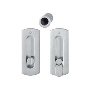 sliding door handle / brass / contemporary / with lock