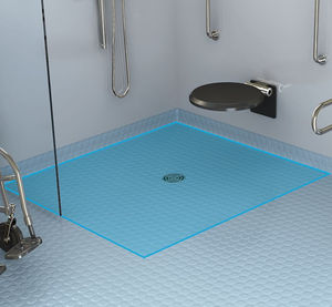square shower base / expanded polystyrene (EPS) / flush / custom