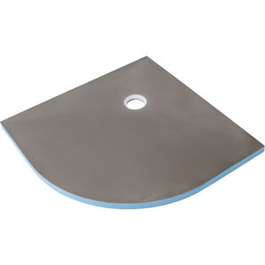 corner shower base / fiberglass / concrete / polystyrene