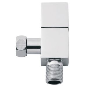shower shut-off valve / wall-mounted / metal / chromed metal
