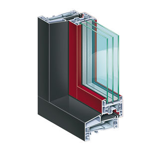 steel window profile / PVC / thermally-insulated