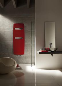 hot water towel radiator / aluminum / contemporary / vertical