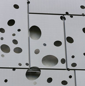 zinc-titanium ventilated facade / sheet / colored
