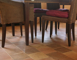 indoor tile / for floors / terracotta / plain