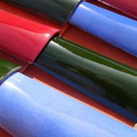 bullnose roof tile / clay / enameled
