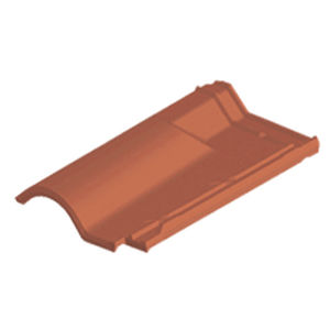 ventilating roof tile / clay