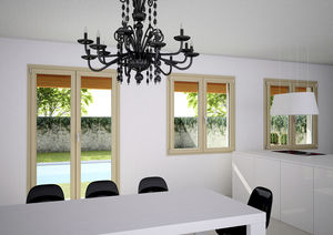 casement window / wooden / aluminum / double-glazed