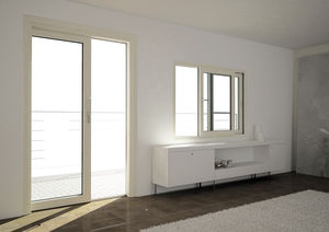 sliding window / aluminum / double-glazed