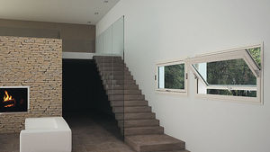 tilting window / wooden / aluminum / double-glazed