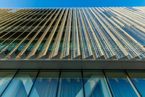 metal fastening system / for glass facades / for facade cladding