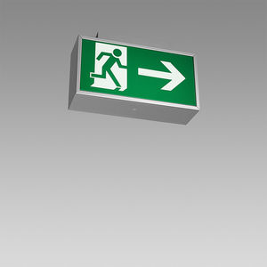 ceiling emergency light / wall-mounted / rectangular / square
