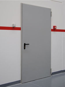 swing industrial door / galvanized steel / fire-rated / automatic