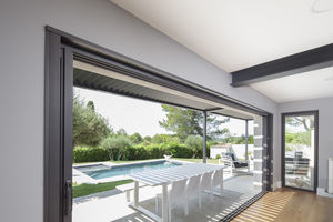 sliding patio door / aluminum / double-glazed / triple-glazed