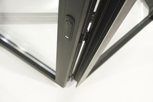 interior door / folding / aluminum / thermal break