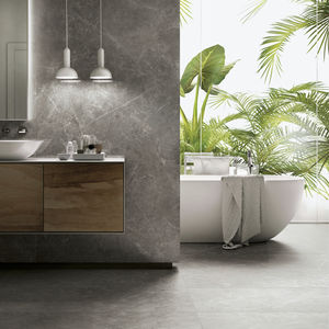 wall tile / for floors / porcelain stoneware / polished