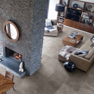 indoor tile / for floors / porcelain stoneware / plain