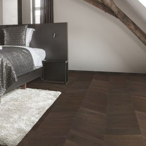 engineered parquet floor / glued / oak / matte