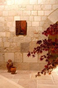 natural stone wall cladding panel / interior
