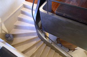 quarter-turn staircase / with risers