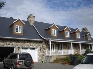 polymer roofing panel / roof tile look / with UV protection / waterproof