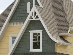 polymer cladding / textured / shingle / wood look