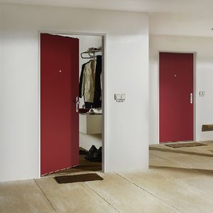 interior door / swing / galvanized steel / security