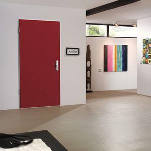 interior door / swing / galvanized steel / security