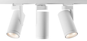 LED track light / round / metal / commercial