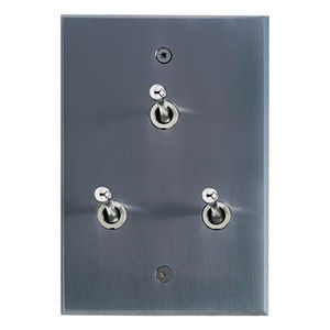 light switch / toggle / triple / brass