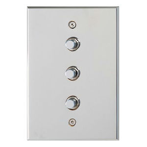light switch / push-button / triple / brass