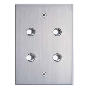 light switch / push-button / quadruple / brass
