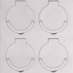power socket / quadruple / wall-mounted / brass