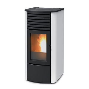 pellet heating stove / contemporary / steel / cast iron