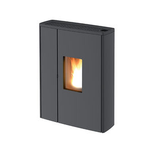 pellet heating stove / contemporary / steel / cast iron