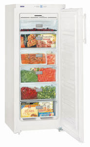 upright freezer / white / European Eco-label / energy-saving
