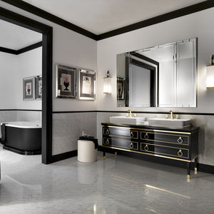 double washbasin cabinet / free-standing / wooden / classic