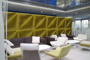 partition wall decorative panel / fabric / 3D