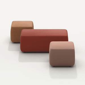 contemporary pouf / fabric / leather / synthetic leather