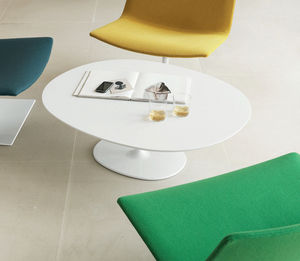coffee table / contemporary / MDF / lacquered steel