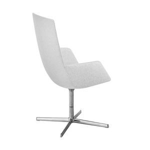 contemporary office chair / with armrests / upholstered / swivel