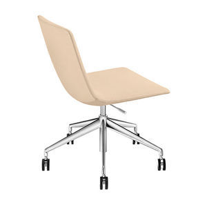 contemporary office chair / with armrests / upholstered / on casters