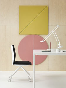 office chair / contemporary / upholstered / with armrests