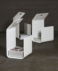 contemporary magazine rack / residential / lacquered wood
