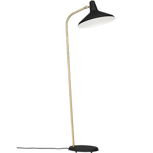 floor-standing lamp / contemporary / steel / brass