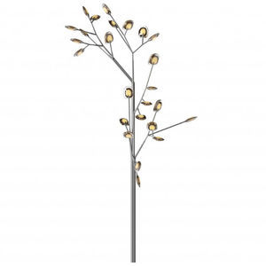 floor-standing lamp / contemporary / stainless steel / glass
