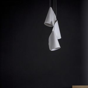 pendant lamp / contemporary / borosilicate glass / porcelain