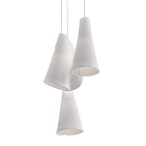 pendant lamp / contemporary / porcelain / borosilicate glass